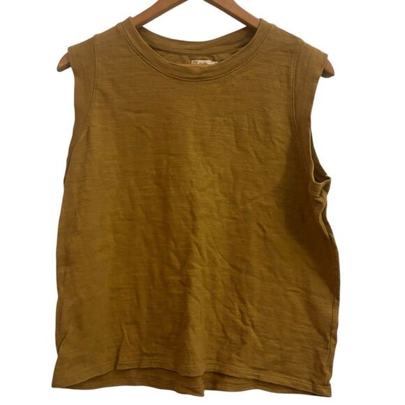 Faherty Women’s Sunwashed Slub Muscle Tank Antique Bronze Large Lightweight Top - Picture 9 of 11